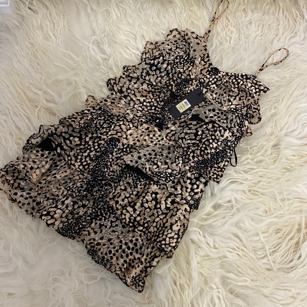 RACHEL ZOE Ruffle Print Mini Dress - Picture 3 of 13